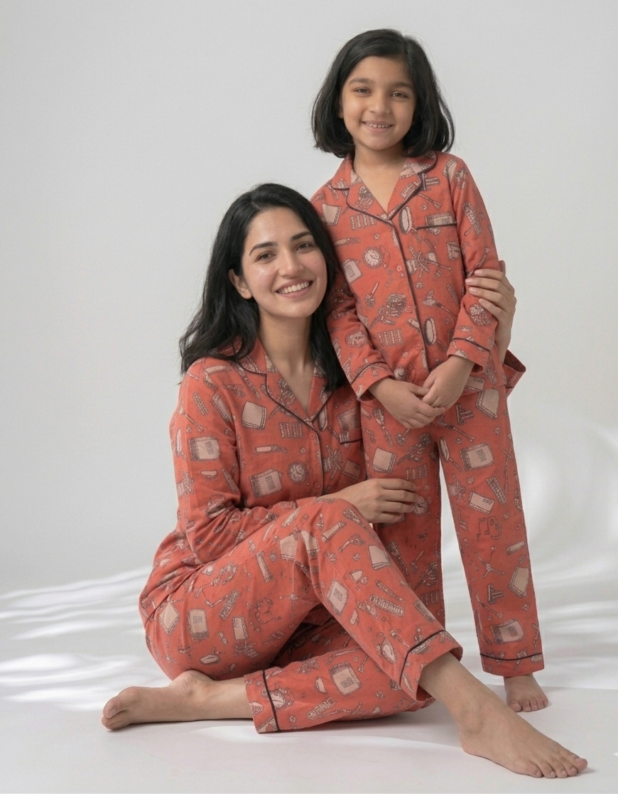 Terracotta Tales – Mother & Daughter Matching Luxury Set
