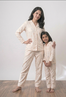 Mommy & Me Peaches & Cream Celestial Set – Matching Premium Cotton Mother-Daughter Night Suits