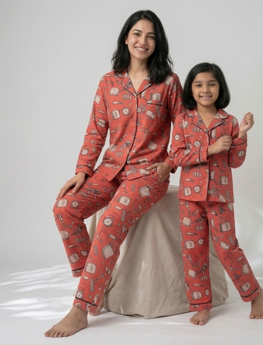 Terracotta Tales – Mother & Daughter Matching Luxury Set