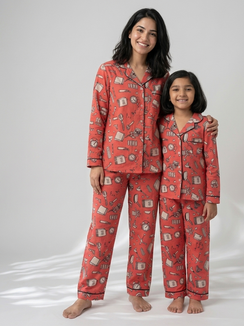 Terracotta Tales – Mother & Daughter Matching Luxury Set