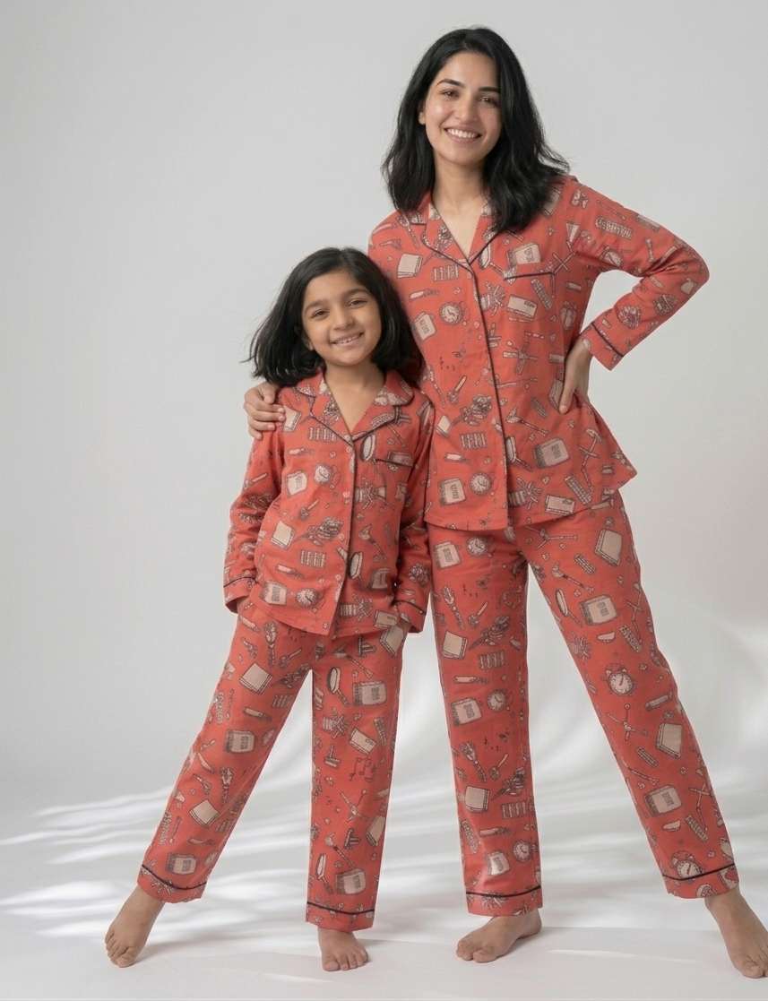 Terracotta Tales – Mother & Daughter Matching Luxury Set